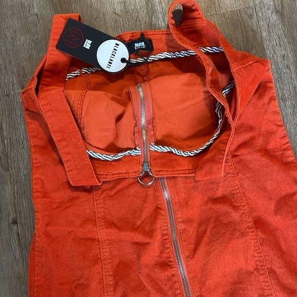 NWT BLACK LABEL ORANGE CORDUROY DRESS - Picture 6 of 7
